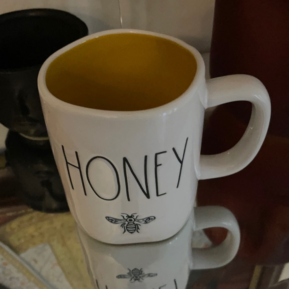 Rae Dunn Honey Mug with yellow interior